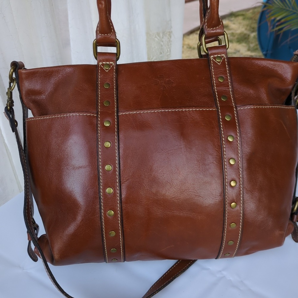Large Carducci Brown Leather Tote Patricia Nash - Picture 5 of 15